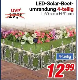 CENTERSHOP LED-Solar-Beet- umrandung 4-teilig Angebot