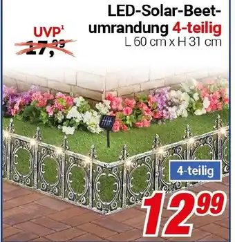 CENTERSHOP LED-Solar-Beet- umrandung 4-teilig Angebot