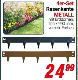 CENTERSHOP 4er-Set Rasenkante METALL Angebot