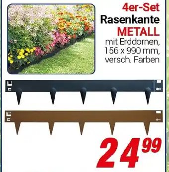 CENTERSHOP 4er-Set Rasenkante METALL Angebot