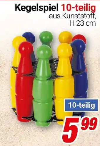 CENTERSHOP Kegelspiel 10-teilig Angebot
