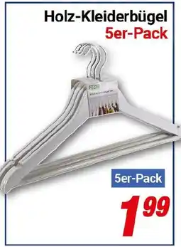 CENTERSHOP Holz-Kleiderbügel 5er-Pack Angebot