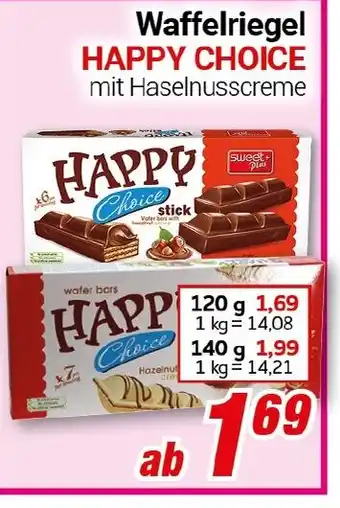CENTERSHOP Waffelriegel HAPPY CHOICE Angebot