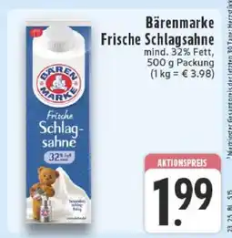 Edeka BÄRENMARKE Frische Schlagsahne Angebot