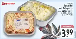 Edeka Frische Tortellini mit Bolognese oder Sahnesauce Angebot