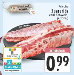 Edeka Frische Spareribs vom Schwein Angebot