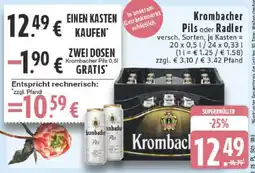Edeka Krombacher Pils oder Radler Angebot
