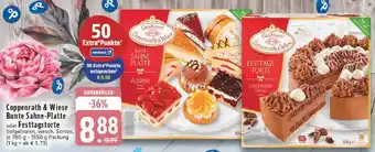 Edeka Coppenrath & Wiese Bunte Sahne Platte oder Festtagstorte Angebot