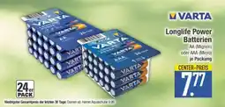 Edeka Varta Longlife Power Batterien Angebot