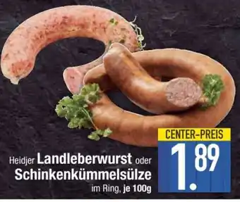 Edeka Heidjer Landleberwurst oder Schinkenkümmelsülze Angebot
