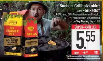 Edeka Buchen-Grillholzkohle oder -briketts Angebot