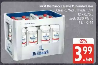 Edeka Fürst Bismarck Quelle Mineralwasser Angebot