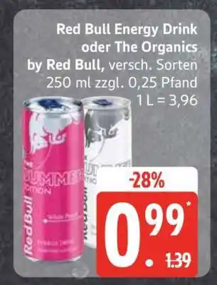 Edeka Red Bull Energy Drink oder The Organics by Red Bull Angebot