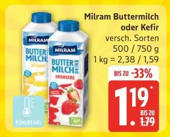 Edeka Milram Buttermilch oder Kefir Angebot