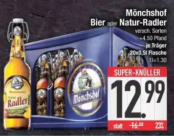 Edeka Mönchshof Bier oder Natur-Radler Angebot