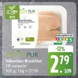 Edeka NATUR PUR Hähnchen-Brustfilet Angebot