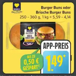 Edeka Burger Buns oder Brioche Burger Buns Angebot