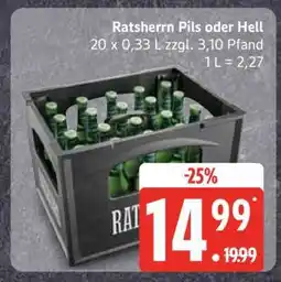 Edeka Ratsherrn Pils oder Hell Angebot