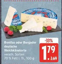 Edeka Bonifaz oder Bergader deutsche Weichkäsetorte Angebot