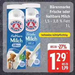 Edeka Bärenmarke Frische oder haltbare Milch Angebot