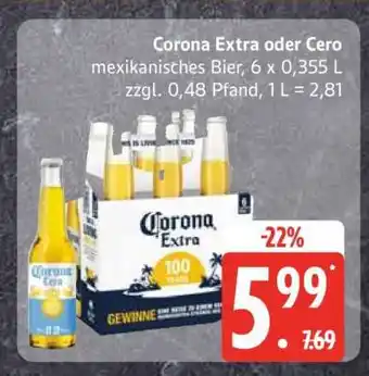 Edeka Corona Extra oder Cero Angebot