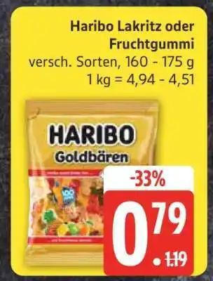 Edeka Haribo Lakritz oder Fruchtgummi Angebot