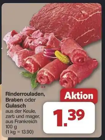 Famila Nord Ost Rinderrouladen, Braten oder Gulasch Angebot