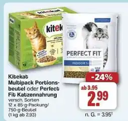 Famila Nord Ost Kitekat Multipack Portionsbeutel oder Perfect Fit Katzennahrung Angebot