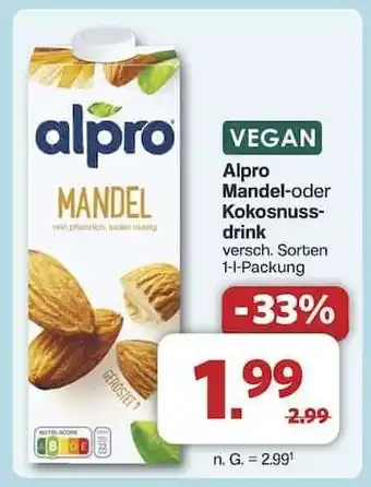 Famila Nord Ost Alpro Mandel- oder Kokosnussdrink Angebot