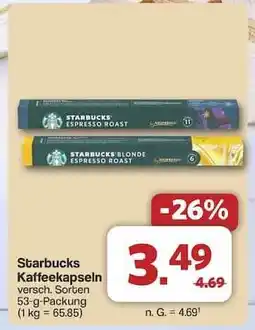 Famila Nord Ost STARBUCKS Kaffeekapseln Angebot