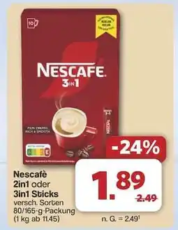 Famila Nord Ost Nescafé 2in1 oder 3in1 Sticks Angebot