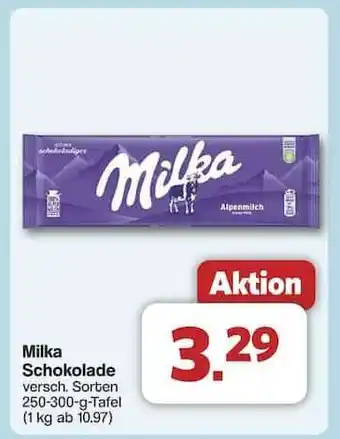 Famila Nord Ost MILKA Schokolade Angebot