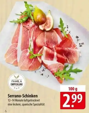 Famila Nord Ost Serrano-Schinken Angebot