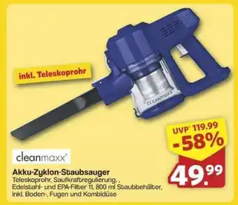 Famila Nord Ost CLEANmaxx Akku-Zyklon-Staubsauger Angebot