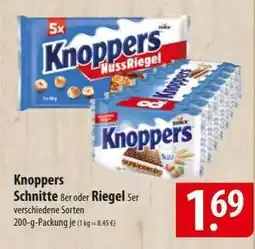 Famila Nord Ost Knoppers Schnitte oder Riegel Angebot
