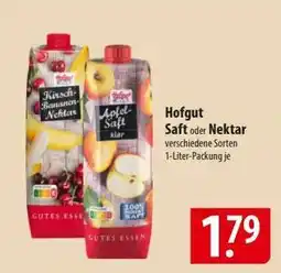 Famila Nord Ost Hofgut Saft oder Nektar Angebot
