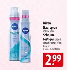 Famila Nord Ost NIVEA Haarspray oder Schaumfestiger Angebot