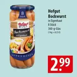 Famila Nord Ost Hofgut Bockwurst Angebot
