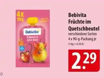 Famila Nord Ost Bebivita Früchte im Quetschbeutel Angebot