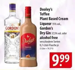 Famila Nord Ost Dooley’s Toffee Plant Based Cream Liqueur oder Gordon’s Dry Gin Angebot