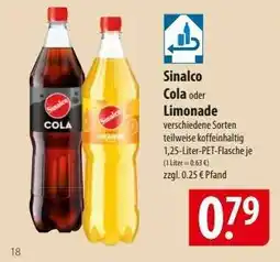 Famila Nord Ost Sinalco Cola oder Limonade Angebot