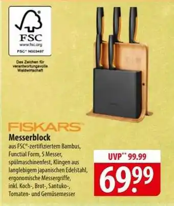 Famila Nord Ost Fiskars Messerblock Angebot