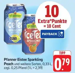 Edeka Pfanner Eistee Sparkling Peach Angebot