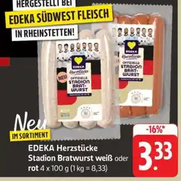 Edeka EDEKA Herzstücke Stadion Bratwurst weiß oder rot Angebot