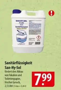 Famila Nord Ost Sanitärflüssigkeit San-Hy-Sol Angebot