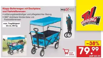 Netto Marken-Discount Maxxmee Klapp Bollerwagen mit Dachplane und Feststellbremsen Angebot