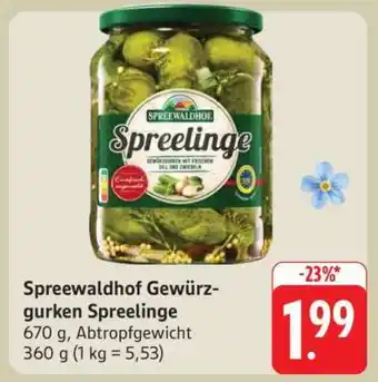 Edeka Spreewaldhof Gewürzgurken Spreelinge Angebot