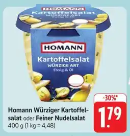 Edeka Homann Würziger Kartoffelsalat oder Feiner Nudelsalat Angebot