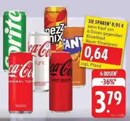 Edeka 6 Dosen Getränke Angebot