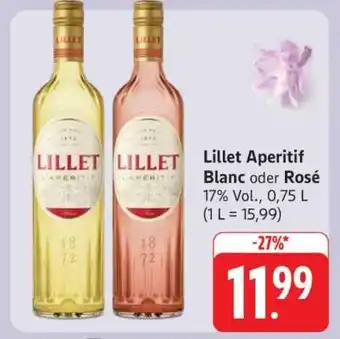 Edeka Lillet Aperitif Blanc oder Rosé Angebot